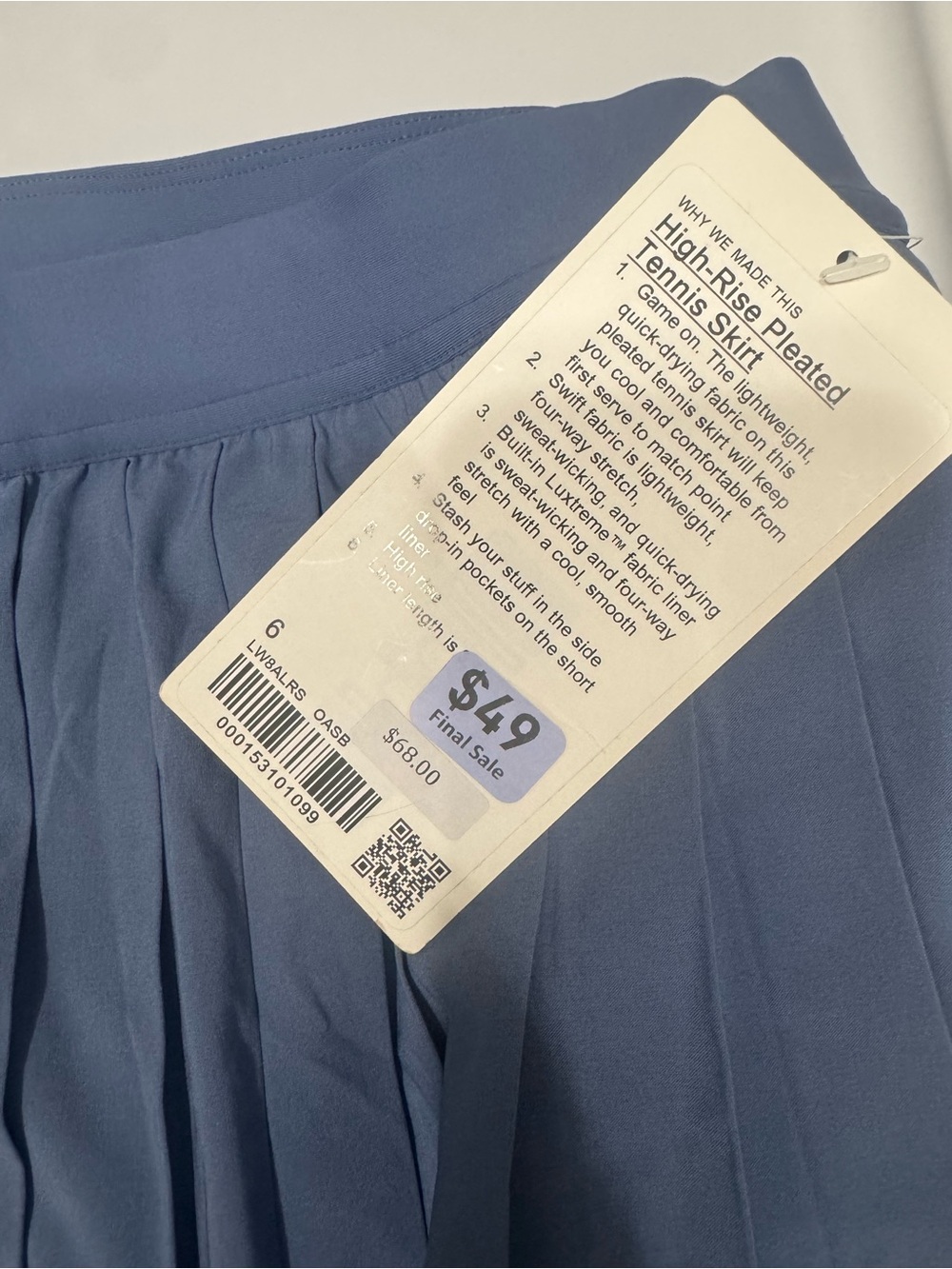 Lululemon High-Rise Pleated Tennis Skirt - Blue